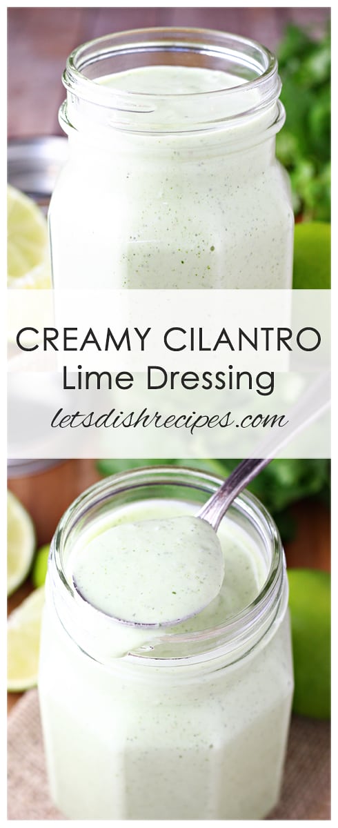 Creamy Cilantro Lime Dressing | Let's Dish Recipes