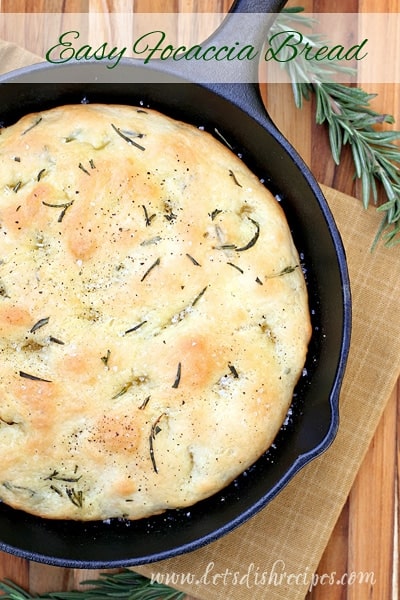 Easy Rosemary Focaccia Bread | Let's Dish Recipes