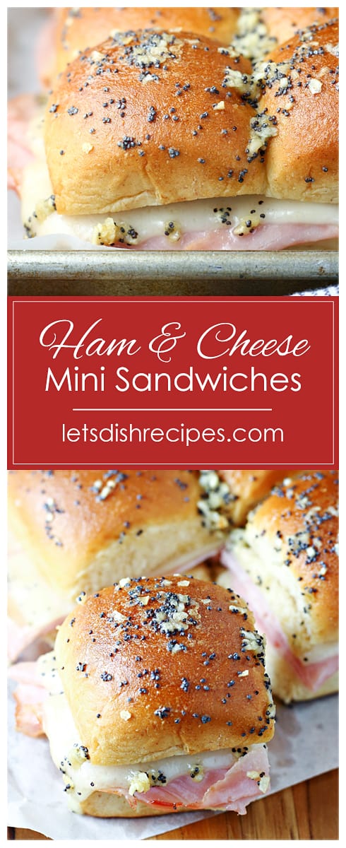 Hot Ham and Cheese Mini Sandwiches