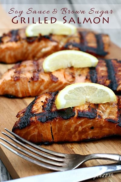 Soy Sauce and Brown Sugar Grilled Salmon | Let's Dish Recipes