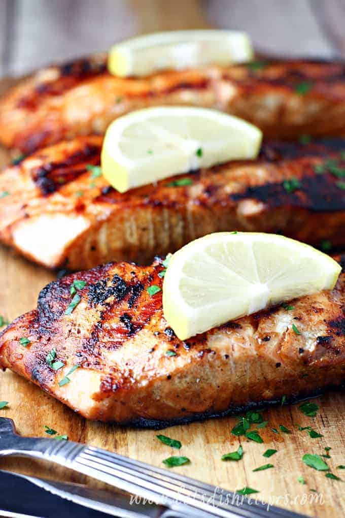 Soy Sauce and Brown Sugar Grilled Salmon