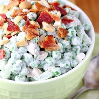 Pea Salad with Cashews and Bacon
