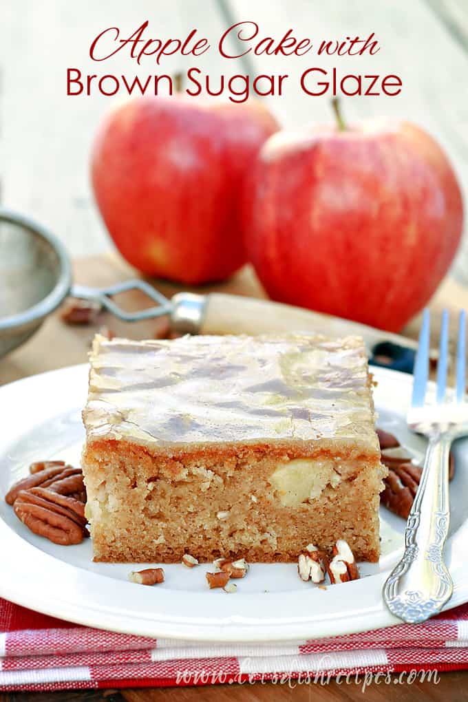 Apple Cake with Brown Sugar Glaze