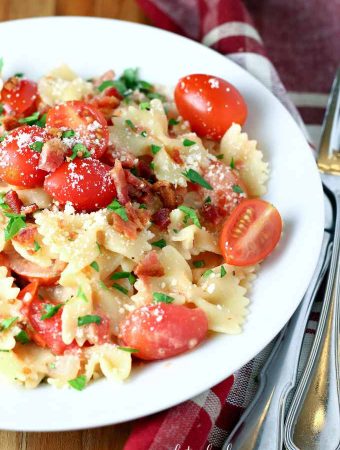 Bacon Lettuce and Tomato Pasta