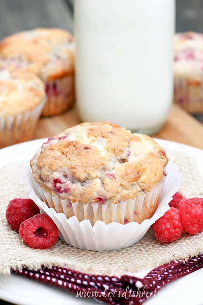 Raspberries and Cream Muffins