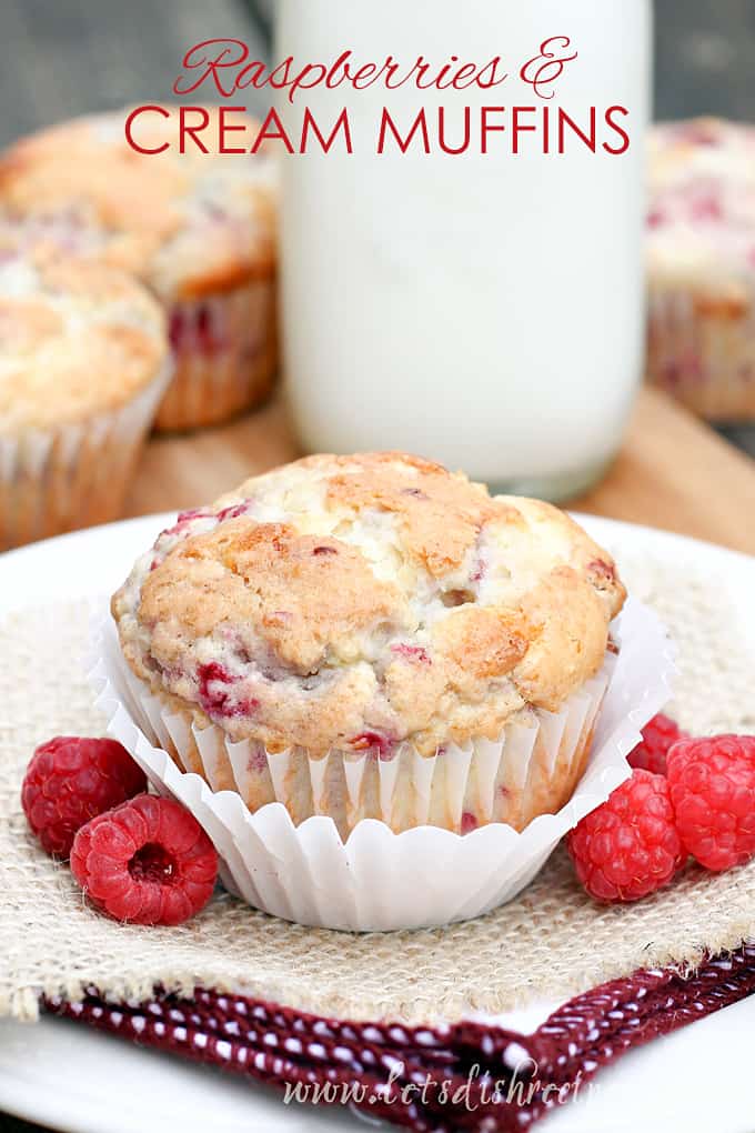 Raspberries and Cream Muffins