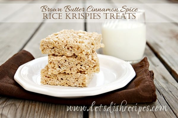 Browned Butter Cinnamon Spice Rice Krispies Treats
