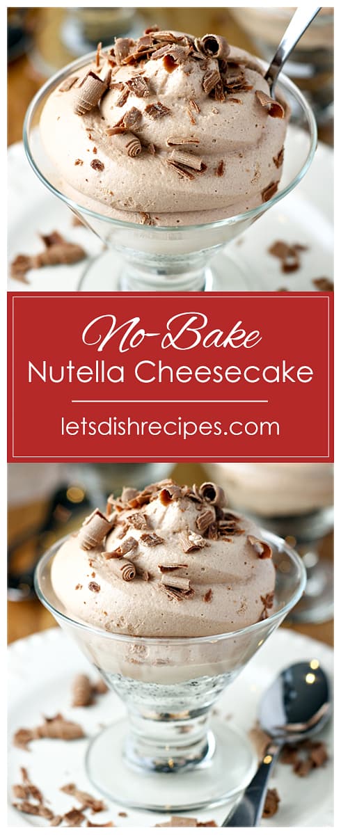 Individual No-Bake Nutella Cheesecakes