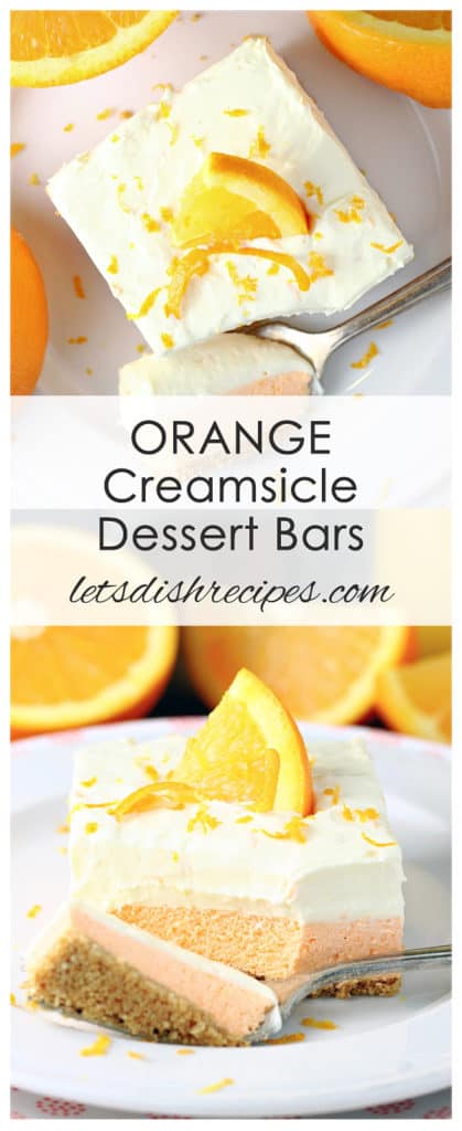 Orange Creamsicle Dessert Bars