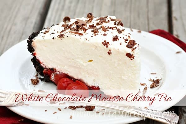 White Chocolate Mousse Cherry Pie