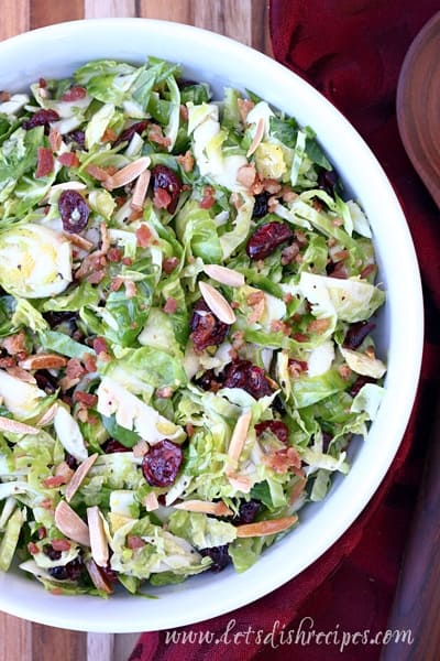 Brussels Sprouts & Bacon Salad with Cranberries