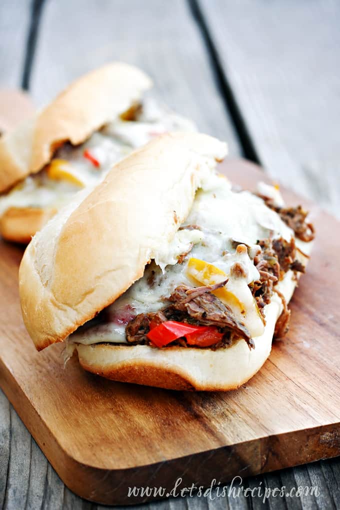 Slow Cooker Cheese Steak Sandwiches  Let's Dish Recipes