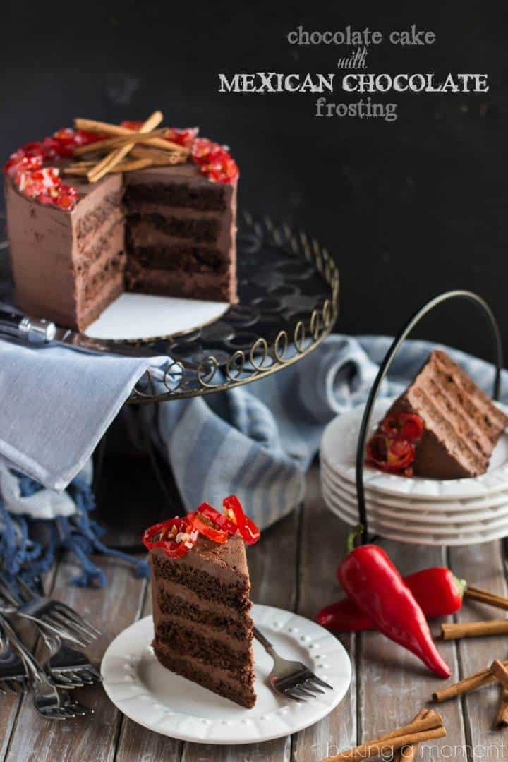 Chocolate Cake with Mexican Chocolate Frosting