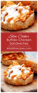 Shredded Buffalo Chicken Sandwiches (Slow Cooker)