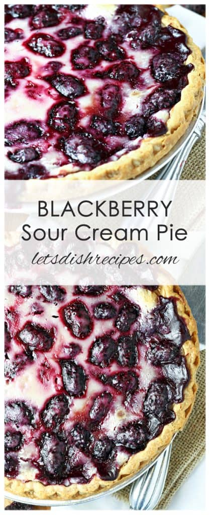 Blackberry Sour Cream Pie