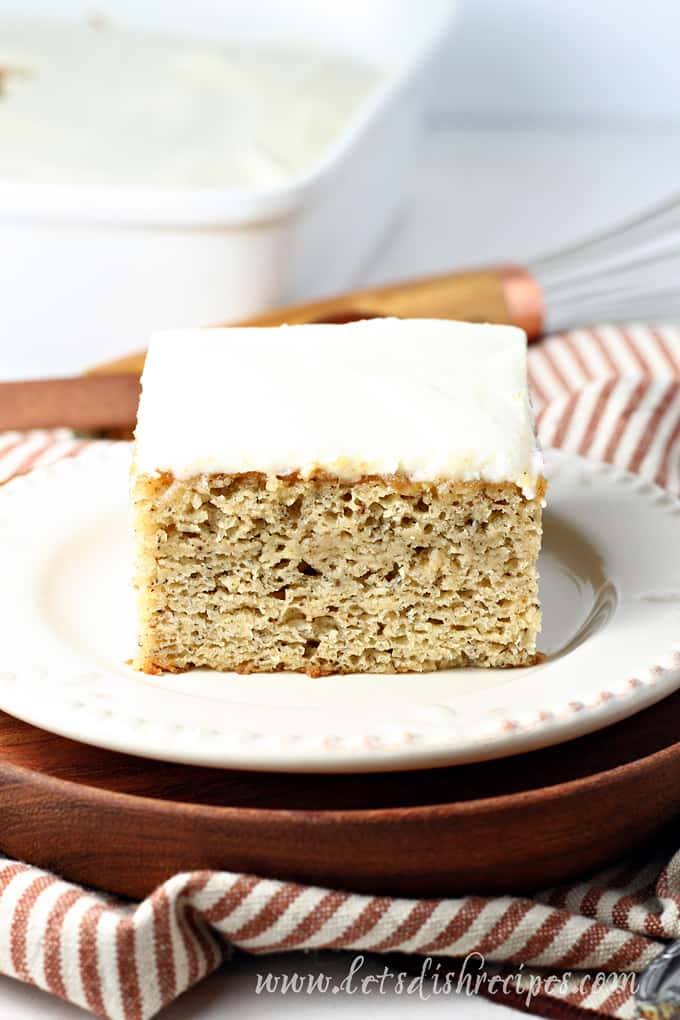 Best Banana Cake with Vanilla Frosting