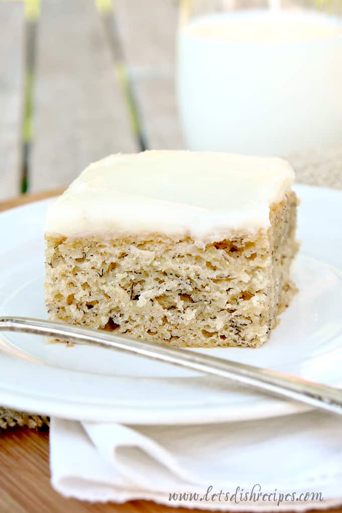 Best Banana Cake with Vanilla Frosting