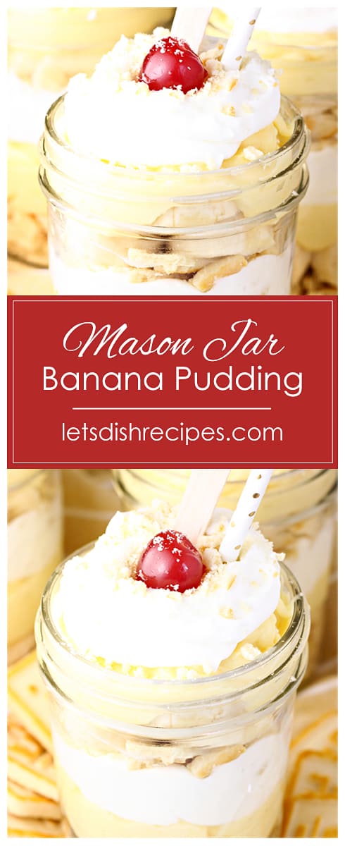 Mason Jar Banana Pudding