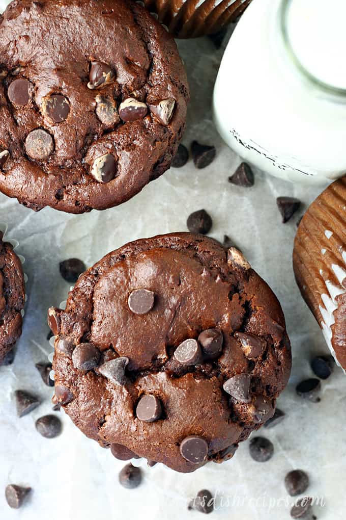 Double Chocolate Muffins (Costco Copycat Recipe)