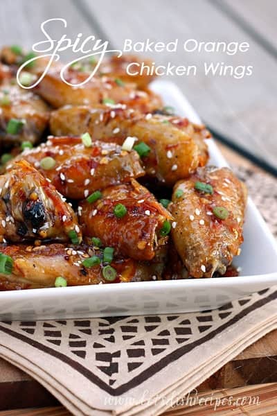 Spicy Baked Orange Chicken Wings