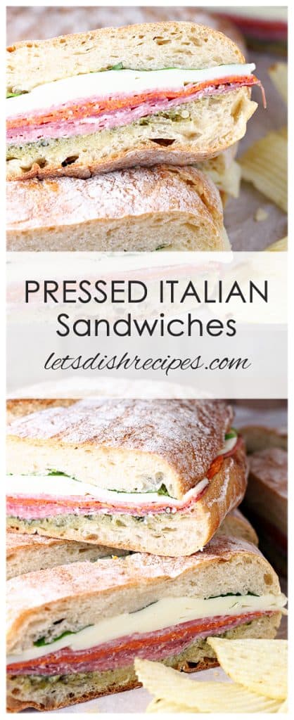 Pressed Italian Sandwiches | Let's Dish Recipes