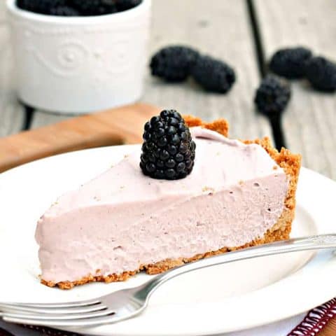 Frozen Blackberry Cream Pie