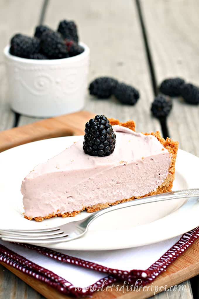 Frozen Blackberry Cream Pie