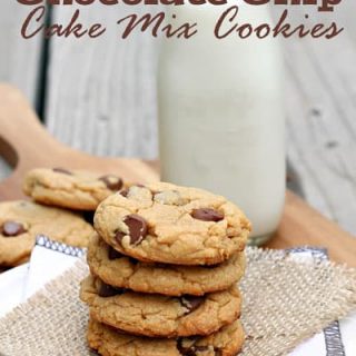 Peanut Butter Chocolate Chip Cake Mix Cookies