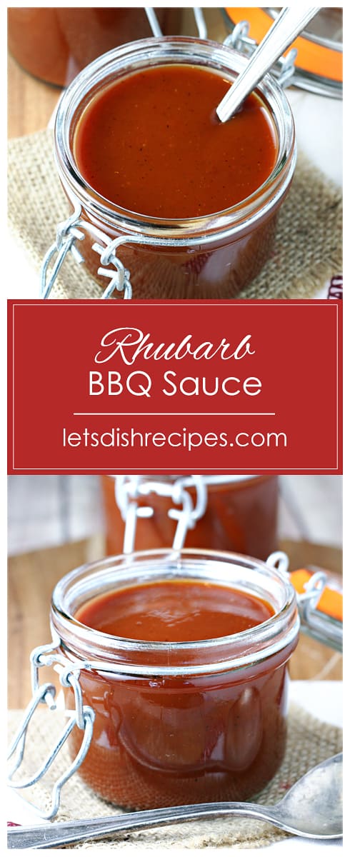 Roasted Rhubarb Barbecue Sauce