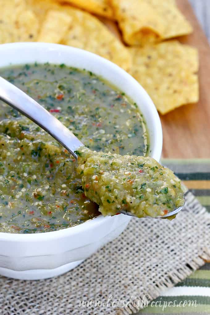 Roasted Tomatillo Salsa Let's Dish Recipes