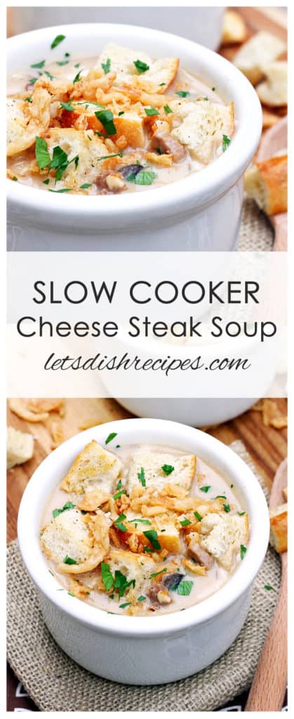 Slow Cooker Philly Cheese Steak Soup