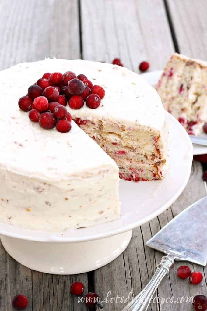 Cranberry Christmas Cake | Let's Dish Recipes