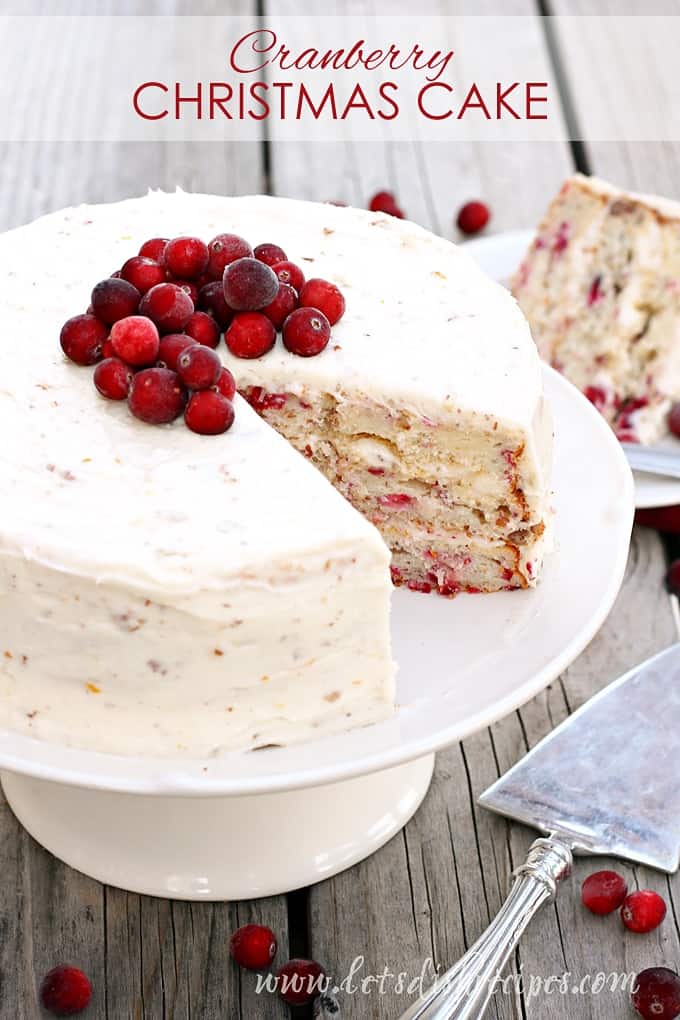 Cranberry Christmas Cake | Let's Dish Recipes