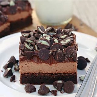 Chocolate Mint Mousse Brownies
