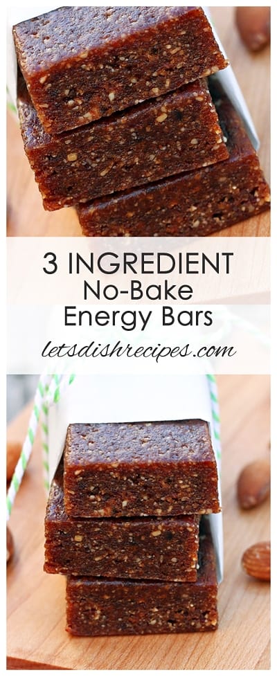 3 Ingredient No-Bake Energy Bars