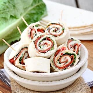 Italian Sub Sandwich Tortilla Pinwheels — Let's Dish Recipes