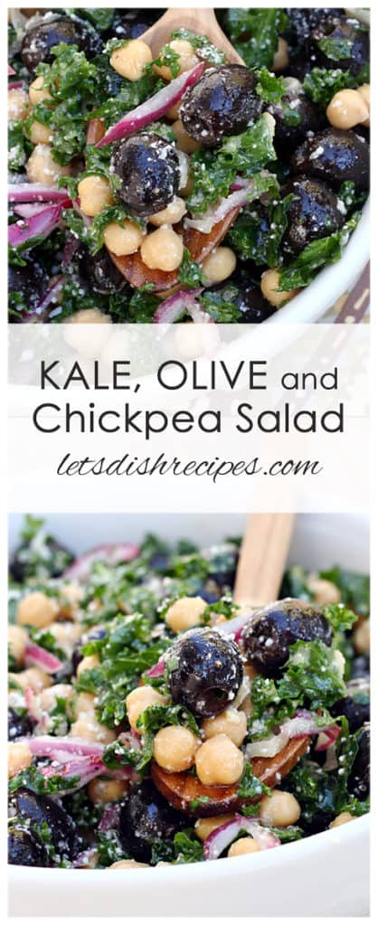 Kale Olive Chickpea Salad