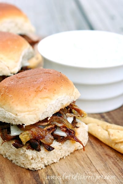 Chipotle Brisket Sliders with Caramelized Onions