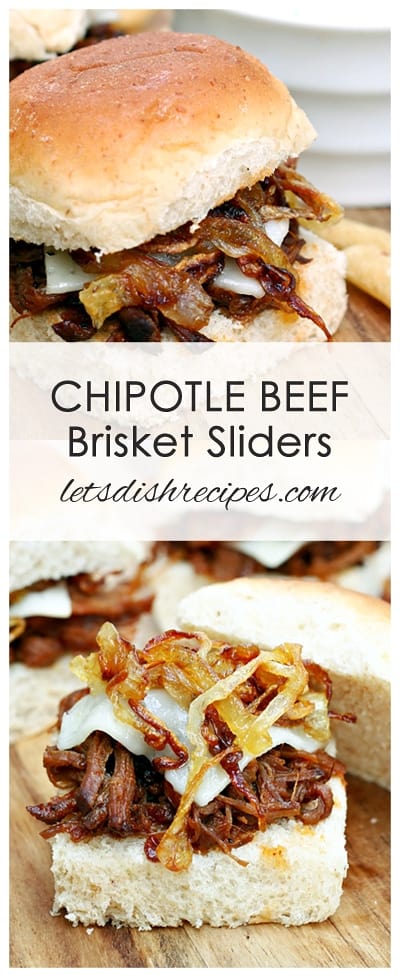 Chipotle Brisket Sliders with Caramelized Onions