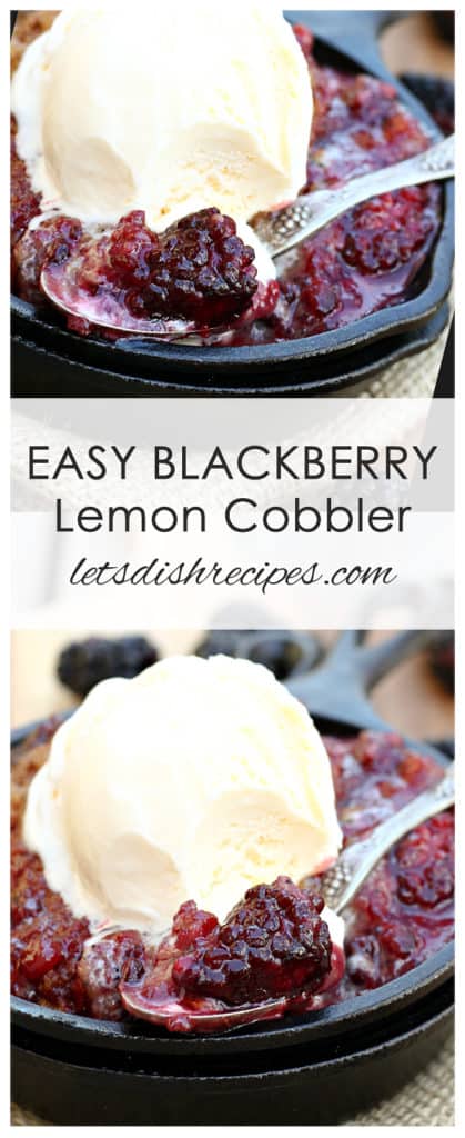 Easy Blackberry Lemon Cobbler