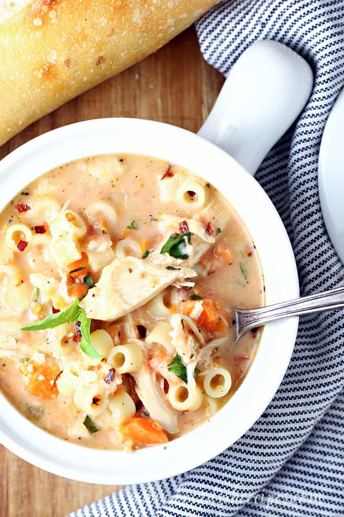 Creamy Italian Chicken Noodle Soup