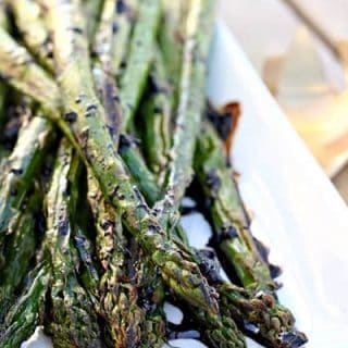 Roasted Asparagus with Garlic Balsamic Drizzle