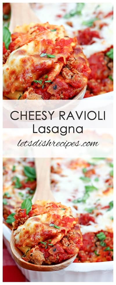 Cheesy Ravioli Lasagna