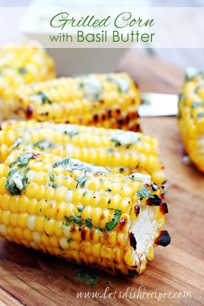 Grilled Corn with Basil Butter
