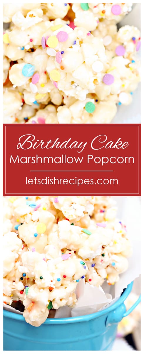 Birthday Cake Marshmallow Popcorn
