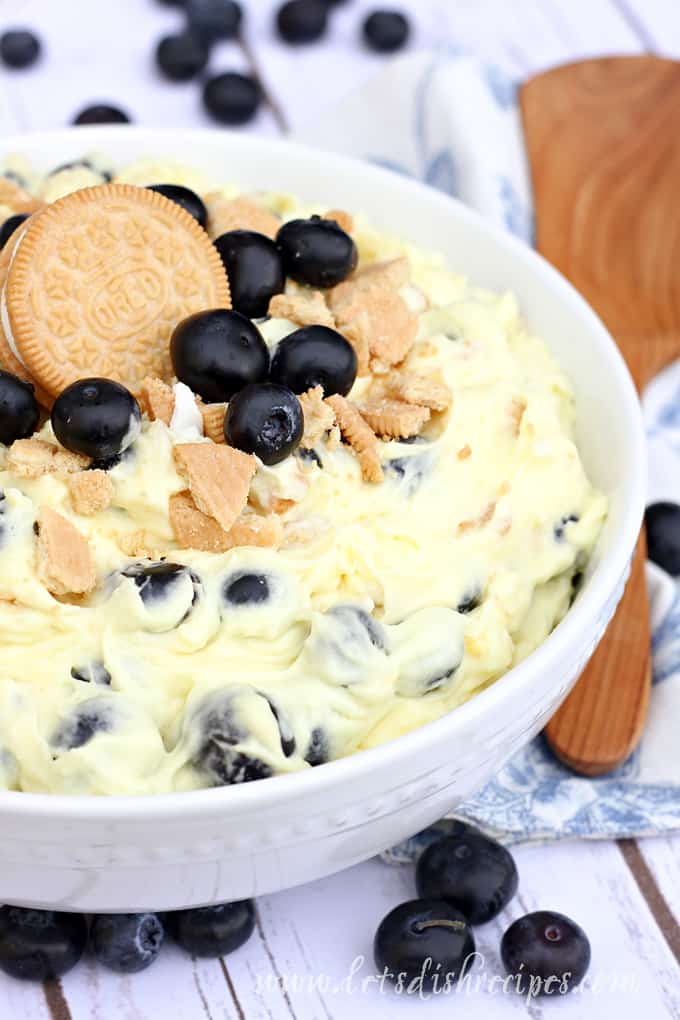 Golden Lemon Blueberry Cheesecake Salad