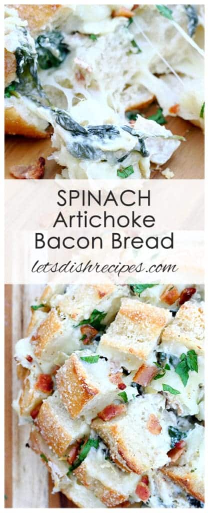 Spinach Artichoke Bacon Pull-Apart Bread