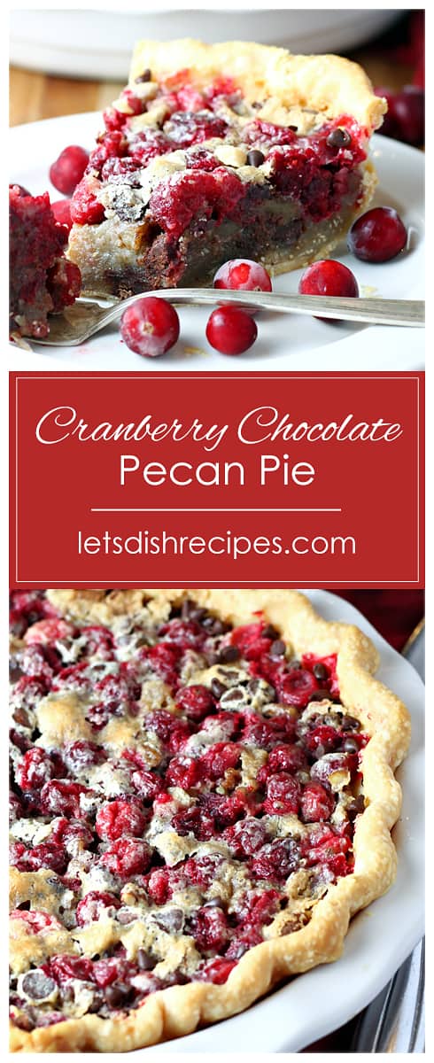 Cranberry Chocolate Pecan Pie