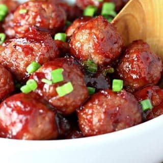 Quick Cranberry Glazed Meatballs