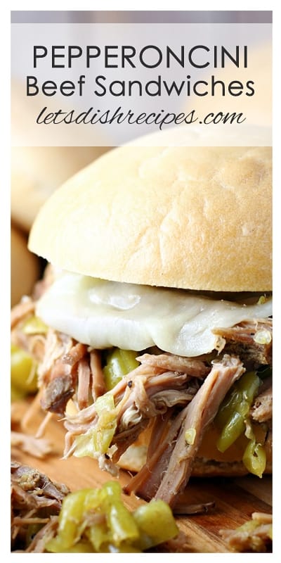 Slow Cooker Pepperoncini Beef Sandwiches | Let's Dish Recipes